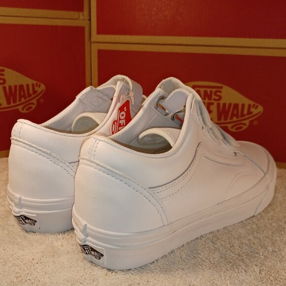 Vans Men's 5.5/Women's 7 Leather V True White Skate Shoes VN0A3D29L3H - Picture 2 of 12